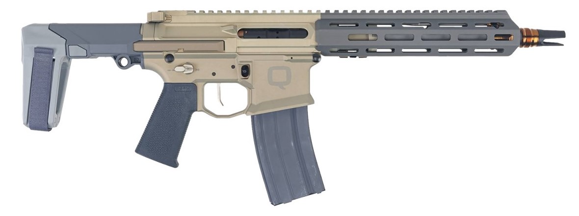 Q 5.56 NATO 9.69 IN 15 TWIST PISTOL WITH BRACE GRAY ACCENTS HB-556-10IN-PISTOL - Win Repeating Arms Promotion